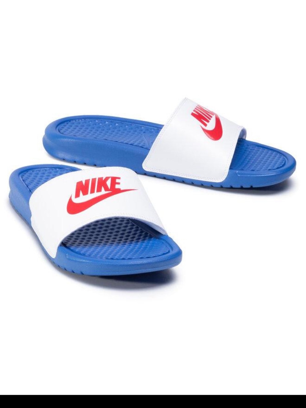 Nike Benassi JDI Slides Game Royal University Red White Men’s Size 9 NIB
